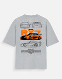 Mazda RX7 Oversized T Shirt JDM Sports Car Blueprint Graphic Streetwear Tee