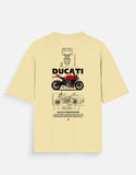 Ducati Streetfighter Blueprint Graphic Oversized T Shirt Premium Superbike Streetwear Cotton Rider Tee