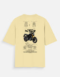 Yamaha XSR 155 Oversized T Shirt Retro Sports Bike Graphic Streetwear Motorcycle Tee