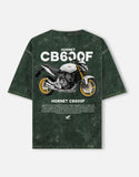 Honda Hornet CB600F Acid Wash Oversized T Shirt Motorcycle Graphic Streetwear Biker Tee