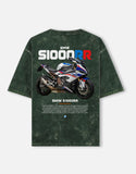 BMW S1000RR Acid Wash Oversized T Shirt Superbike Racing Motorcycle Graphic Streetwear Tee