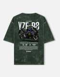 Yamaha YZF R3 Monster Energy Acid Wash Oversized T Shirt MotoGP Racing Sportbike Graphic Streetwear Tee