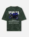Yamaha R3 Acid Wash Oversized T Shirt Sportbike Graphic Streetwear Motorcycle Rider Tee