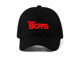 The Boys Embroidery Baseball Cap Bold Typography Streetwear Black Adjustable Cotton Dad Hat Unisex Graphic Cap