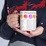 Daily Affirmation Coffee Mug Positive Quotes Mindset Manifestation Self Love Motivation Inspirational Typography Aesthetic Ceramic Mug
