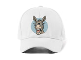 Funny Donkey Embroidery Baseball Cap Cartoon Smiling Donkey Face Black Adjustable Cotton Dad Hat Streetwear Unisex Gift