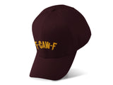 FCAWF Embroidery Baseball Cap Bold Typography Streetwear Black Adjustable Cotton Dad Hat Unisex Trendy Graphic Cap