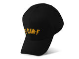 FCAWF Embroidery Baseball Cap Bold Typography Streetwear Black Adjustable Cotton Dad Hat Unisex Trendy Graphic Cap