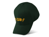 FCAWF Embroidery Baseball Cap Bold Typography Streetwear Black Adjustable Cotton Dad Hat Unisex Trendy Graphic Cap