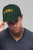 FCAWF Embroidery Baseball Cap Bold Typography Streetwear Black Adjustable Cotton Dad Hat Unisex Trendy Graphic Cap