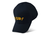 FCAWF Embroidery Baseball Cap Bold Typography Streetwear Black Adjustable Cotton Dad Hat Unisex Trendy Graphic Cap