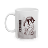 Fox Wildlife Coffee Mug Minimalist Animal Art Ceramic Mug Forest Aesthetic Nature Lover Gift Rustic Ink Wash Style Coffee Cup