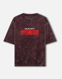 Ducati Hypermotard 950 RVE Acid Wash Oversized T Shirt Supermoto Motorcycle Graphic Streetwear Tee