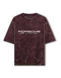 Porsche 911 GT3 RS Acid Wash Oversized T Shirt Blueprint Sports Car Graphic Streetwear Tee