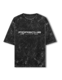 Porsche 911 GT3 RS Acid Wash Oversized T Shirt Blueprint Sports Car Graphic Streetwear Tee