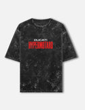 Ducati Hypermotard 950 RVE Acid Wash Oversized T Shirt Supermoto Motorcycle Graphic Streetwear Tee
