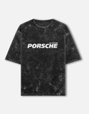 Porsche 911 GT3 RS Acid Wash Oversized T Shirt Motorsport Blueprint Graphic Streetwear Tee