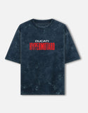 Ducati Hypermotard 950 RVE Acid Wash Oversized T Shirt Supermoto Motorcycle Graphic Streetwear Tee