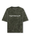 Porsche 911 GT3 RS Acid Wash Oversized T Shirt Blueprint Sports Car Graphic Streetwear Tee