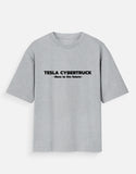 Tesla Cybertruck Oversized T Shirt Futuristic Electric Truck Graphic Streetwear Tee