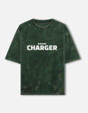 Dodge Charger Blueprint Acid Wash Oversized T Shirt Classic American Muscle Car Graphic Streetwear Tee