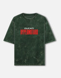 Ducati Hypermotard 950 RVE Acid Wash Oversized T Shirt Supermoto Motorcycle Graphic Streetwear Tee