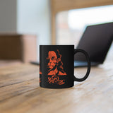 Hanuman Coffee Mug Jai Shree Ram Devotional Hindu God Graphic Mug Spiritual Bhakti Design Black Ceramic Mug Religious Gift Motivation Strength Mug