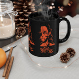 Hanuman Coffee Mug Jai Shree Ram Devotional Hindu God Graphic Mug Spiritual Bhakti Design Black Ceramic Mug Religious Gift Motivation Strength Mug