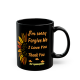 Hooponopono Prayer Coffee Mug I Am Sorry Forgive Me I Love You Thank You Spiritual Healing Quote Mug Mindfulness Meditation Gift Ceramic Mug