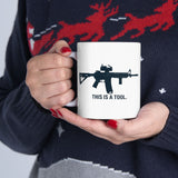 I Am The Weapon Coffee Mug Tactical Typography Quote Design Bold Statement Black Ceramic Mug Motivation Strength Mindset Mug