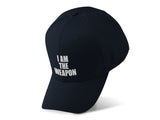 I Am The Weapon Statement Baseball Cap Black Embroidered Bold Typography Streetwear Adjustable Cotton Hat Unisex