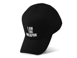 I Am The Weapon Statement Baseball Cap Black Embroidered Bold Typography Streetwear Adjustable Cotton Hat Unisex