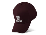 I Am The Weapon Statement Baseball Cap Black Embroidered Bold Typography Streetwear Adjustable Cotton Hat Unisex