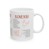 I Love You Coffee Mug Romantic Gift for Couples Girlfriend Boyfriend Wife Husband Anniversary Valentines Day Love Quote Aesthetic Typography Ceramic Mug