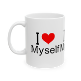 I Love Myself Coffee Mug Self Love Affirmation Motivational Quote Minimal Typography Aesthetic Ceramic Mug Gift for Confidence Positivity