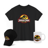 Jurassic Park Dinosaur Graphic T Shirt Combo Pack Vintage Retro Movie Style Premium Cotton Unisex Streetwear