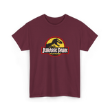 Jurassic Park T Shirt Classic T Rex Logo Graphic Tee Black Retro Dinosaur Movie Shirt Vintage Jurassic Park Logo Unisex Cotton Tee