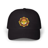 Kathakali Onam Festival Embroidered Baseball Cap Kerala Traditional Art Face Black Adjustable Cotton Hat Cultural Streetwear Unisex