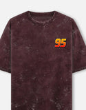 Lightning McQueen 95 Acid Wash Oversized T Shirt Cars Racing Graphic Streetwear Vintage Cartoon Car Tee