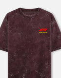 Scuderia Ferrari HP Formula 1 Racing Acid Wash Oversized T Shirt F1 Motorsport Graphic Streetwear Tee