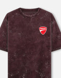 Ducati Streetfighter Acid Wash Oversized T Shirt Naked Superbike Motorcycle Blueprint Graphic Streetwear Tee