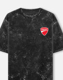 Ducati Streetfighter Acid Wash Oversized T Shirt Naked Superbike Motorcycle Blueprint Graphic Streetwear Tee