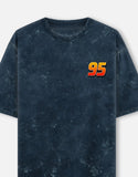 Lightning McQueen 95 Acid Wash Oversized T Shirt Cars Racing Graphic Streetwear Vintage Cartoon Car Tee