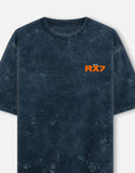 Mazda RX7 Blueprint Acid Wash Oversized T Shirt JDM Sports Car Graphic Streetwear Tee