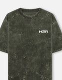 Kawasaki Ninja H2R Acid Wash Oversized T Shirt Superbike Motorcycle Graphic Streetwear Tee