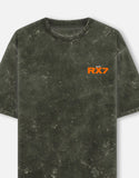 Mazda RX7 Blueprint Acid Wash Oversized T Shirt JDM Sports Car Graphic Streetwear Tee