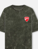 Ducati 1199 Panigale Acid Wash Oversized T Shirt Motorcycle Blueprint Graphic Racing Streetwear Tee