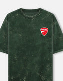 Ducati 1199 Panigale Acid Wash Oversized T Shirt Motorcycle Blueprint Graphic Racing Streetwear Tee