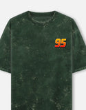 Lightning McQueen 95 Acid Wash Oversized T Shirt Cars Racing Graphic Streetwear Vintage Cartoon Car Tee