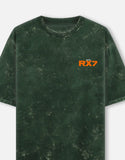 Mazda RX7 Blueprint Acid Wash Oversized T Shirt JDM Sports Car Graphic Streetwear Tee